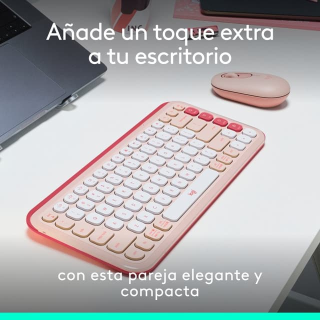 Thumbnail 3 de Logitech Pop Icon Combo Pack teclado y ratón inalámbrico rosa