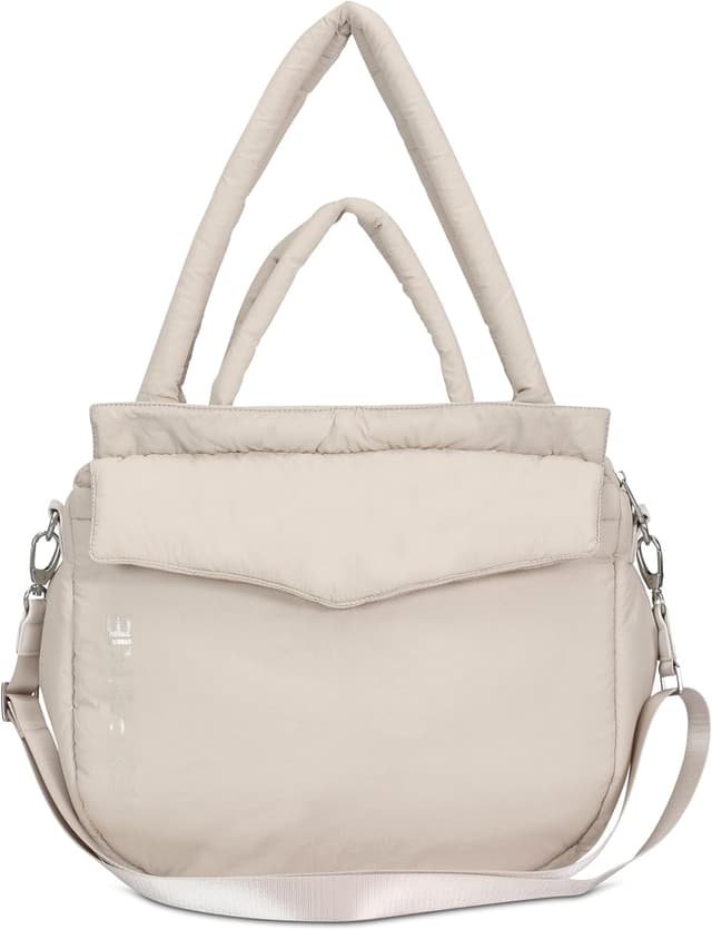 Detalle de Expatrié Shopper Tasche Damen „Poppy“ Puffer Bag aus Nylon mit Reißverschluss und Crossbody-Gurt