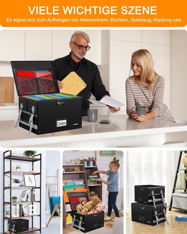 Thumbnail 6 de JUNDUN Akten Organizer Box 40x34x26 cm