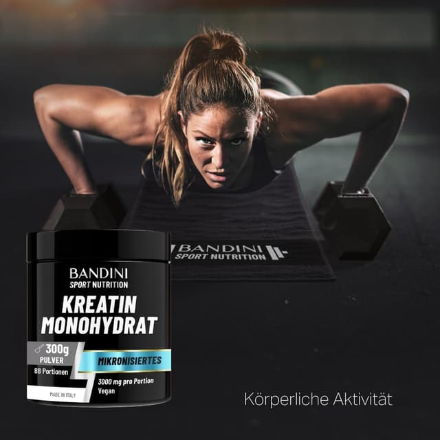 Thumbnail 6 de BANDINI Creatin Monohydrat 300 g (88 Portionen) – 3.000 mg pro Dosis, mikrofein & geschmacklos