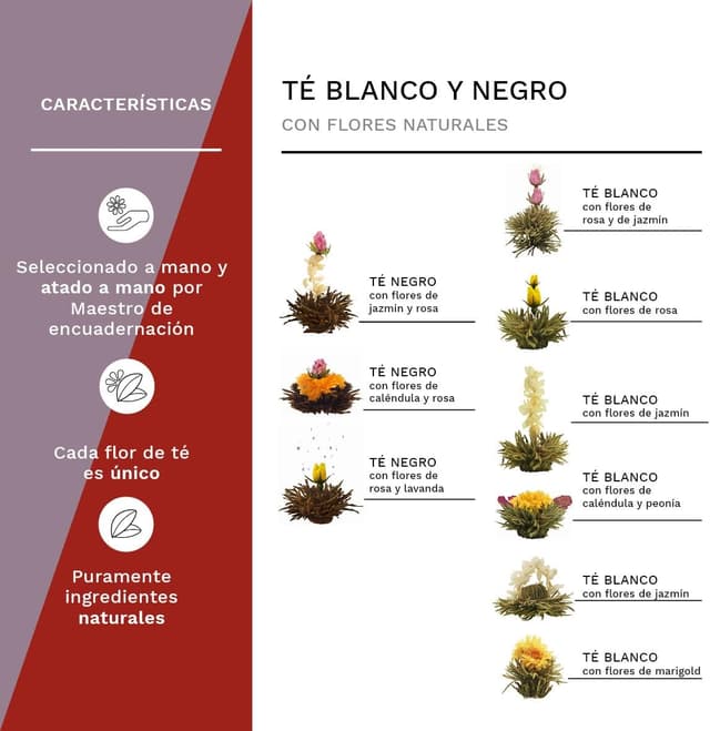 Thumbnail 2 de Teavivre Juego de Regalo de Flores de Té en Caja