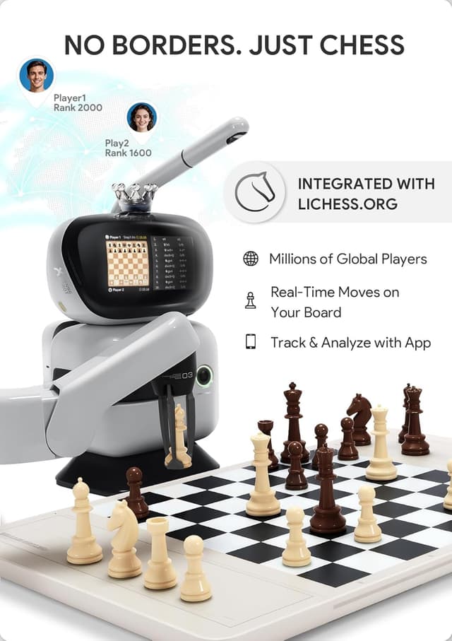 Detalle 1 de Sense Robot AI Chess Robot with Robotic Arm (25 AI levels, 1200+ exercises) with Lichess integration