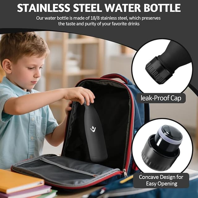 Thumbnail 3 de HoneyHolly Cantimplora Niños 500ML 🧊 Sin BPA, Térmica, Reutilizable