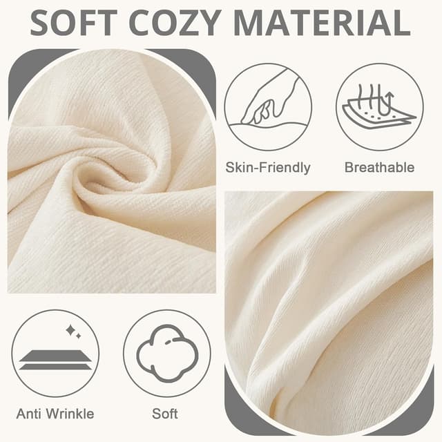 Detalle 2 de Royhom Sofa Überzug Chenille 180x260 cm Beige