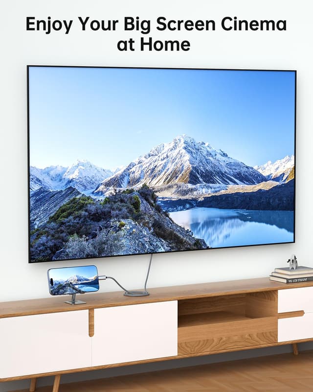 Thumbnail 6 de AGFINEST USB-C to HDMI 2.1 Cable (up to 8K@60Hz, 4K@144Hz) – 1m Type-C to HDMI lead