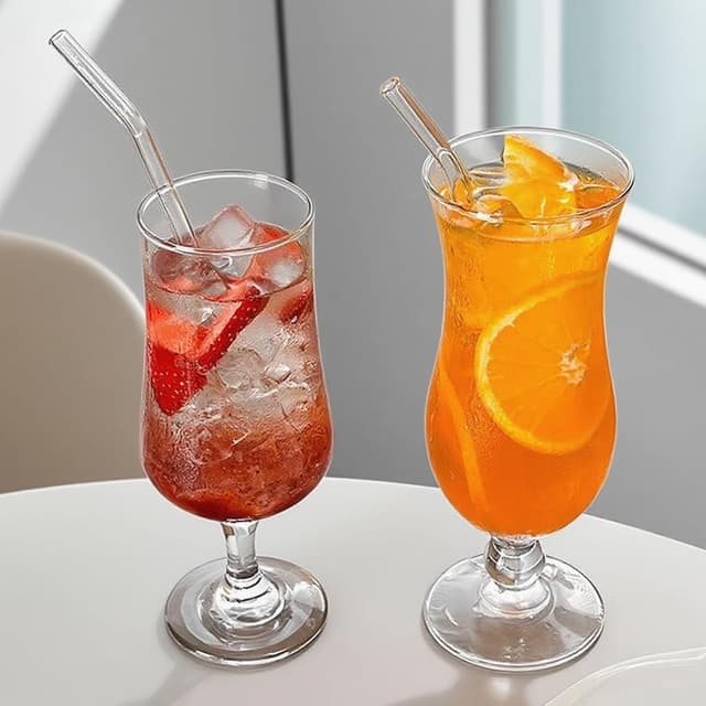 Thumbnail 6 de Wiederverwendbare Glas-Trinkhalme aus Borosilikatglas (16 Stück) – 6 gerade & 6 gebogene, inkl. 4 Reinigungsbürsten