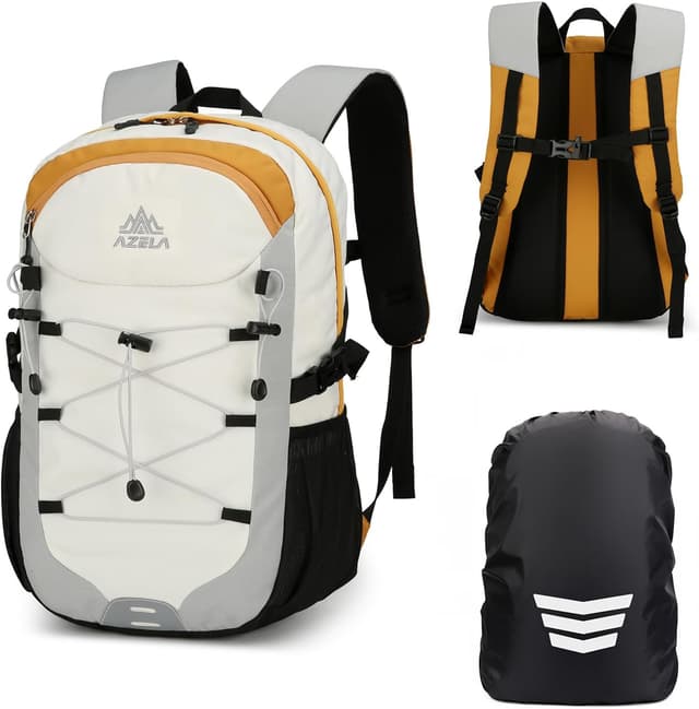 Detalle de GES 30L Multi-Functional Hiking Backpack with Rain Cover – durable rucksack for school, work, camping, trekking and cycling