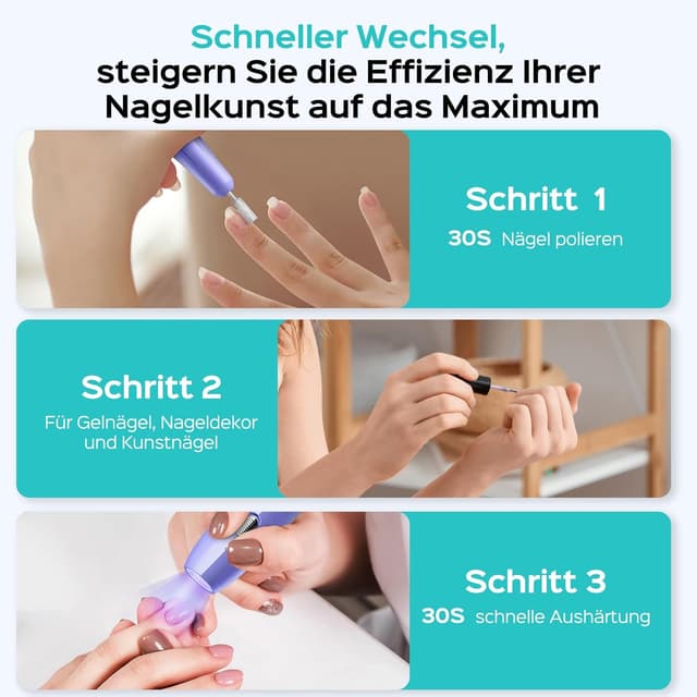Thumbnail 6 de COSLUS Professionell Nagelfräser 25.000 U/min