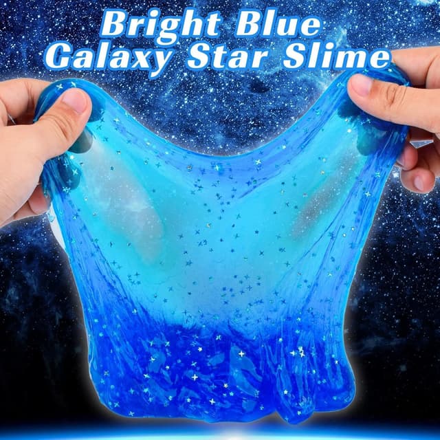 Detalle de Galaxy Slime Bulk 24 Pack in Blue Galaxy Theme (24 clear-lidded cups)