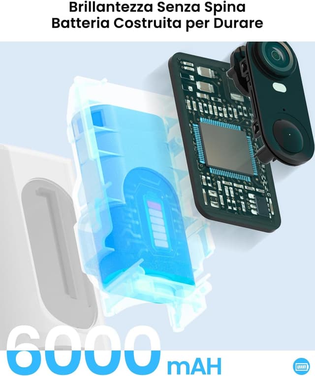 Detalle de ANRAN Telecamera esterno 4G LTE senza fili con pannello solare, SIM e slot sigillato, 2K, PIR e audio bidirezionale (G3)