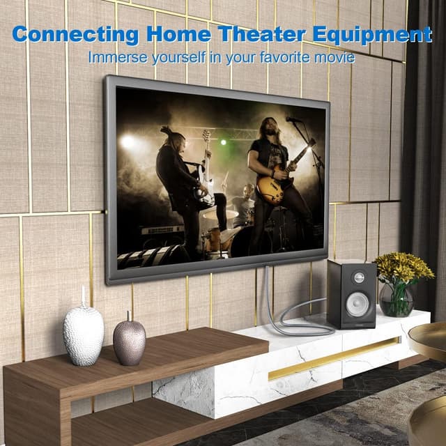 Detalle de SOUNDFAM 90-Grad optisches Kabel 3 m (Toslink) mit rechtwinkligem Anschluss – für Samsung TV, Soundbar & AV-Receiver