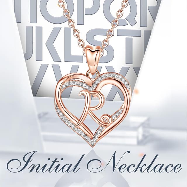 Detalle de Collana INFUSEU con ciondolo cuore e lettera A-Z in alfabeto capitale