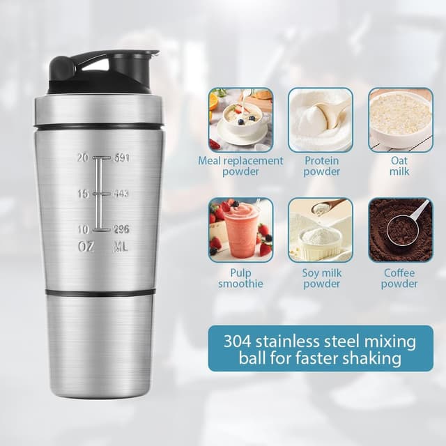 Thumbnail 4 de ACWOO 700ml Protein Shaker Bottle with 200ml cup 🥤