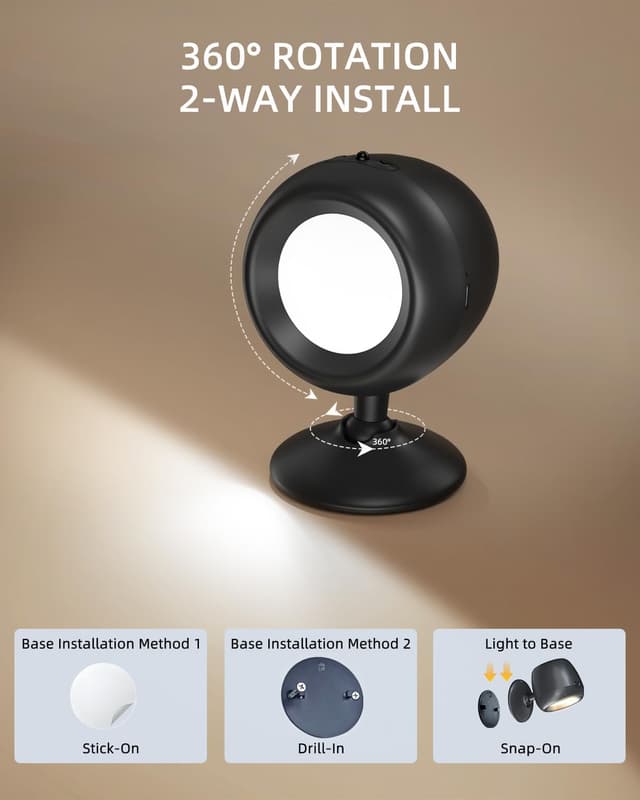 Detalle 2 de Rechargeable LED Up and Down Wall Lights 2 Pack