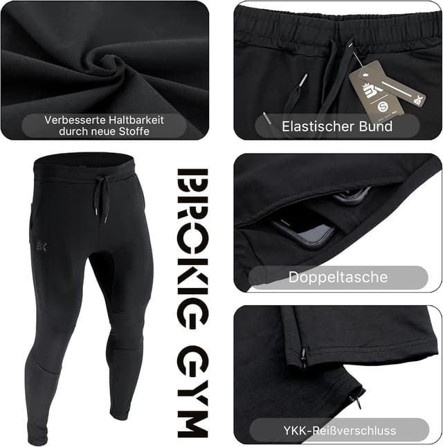 Detalle 1 de BROKIG Gym Jogginghose Herren Slim Fit