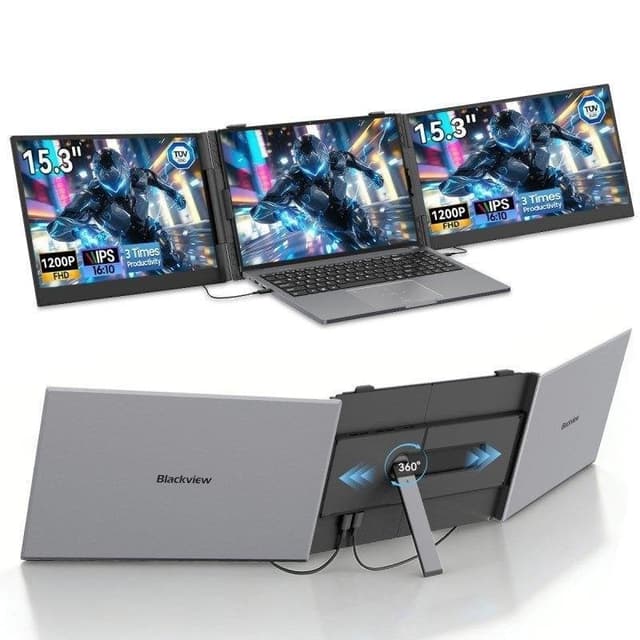 Detalle de Blackview DCM8 monitor portátil de 15,3" Full HD 60 Hz con Dual USB-C y carga inversa de 100 W