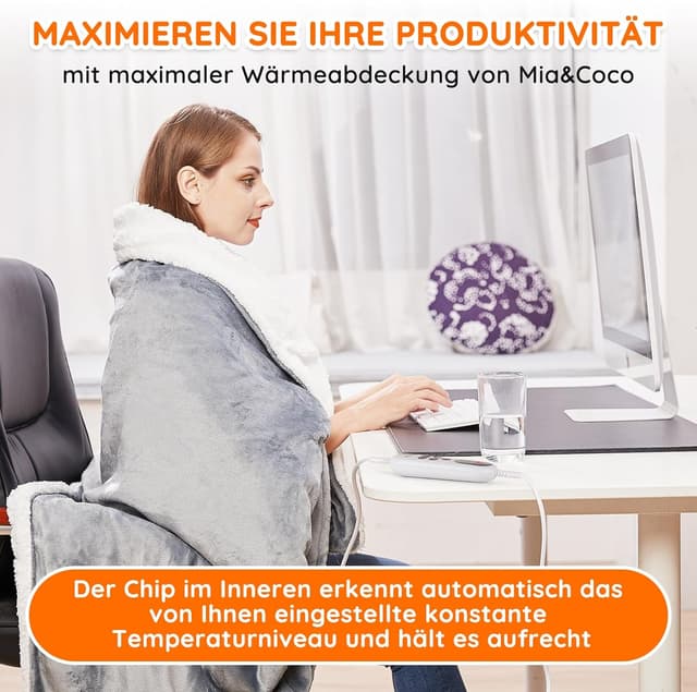 Detalle 2 de Mia&Coco Heizdecke mit 10 Heizstufen