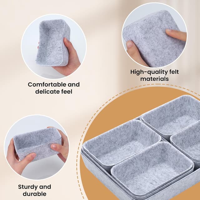 Detalle 2 de Hejo 7er Set Schubladen Organizer Filz