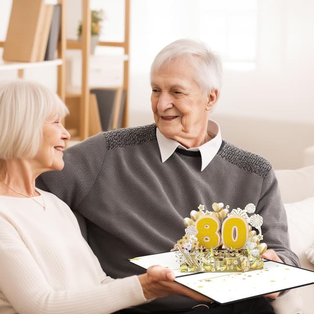 Thumbnail 2 de Magic Ants Magic Ants 3D Pop-Up Karte 80. Hochzeitstag