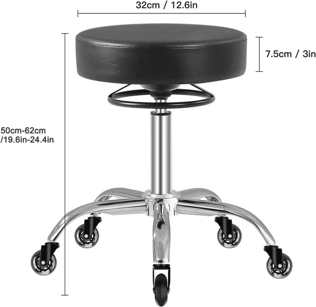 Detalle 2 de OUTMASTER Rollhocker höhenverstellbar mit Rollen