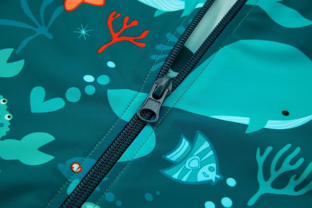 Detalle de upandfast UPF 50+ toddler rashguard swimsuit with full-length zipper (baby girl/boy)