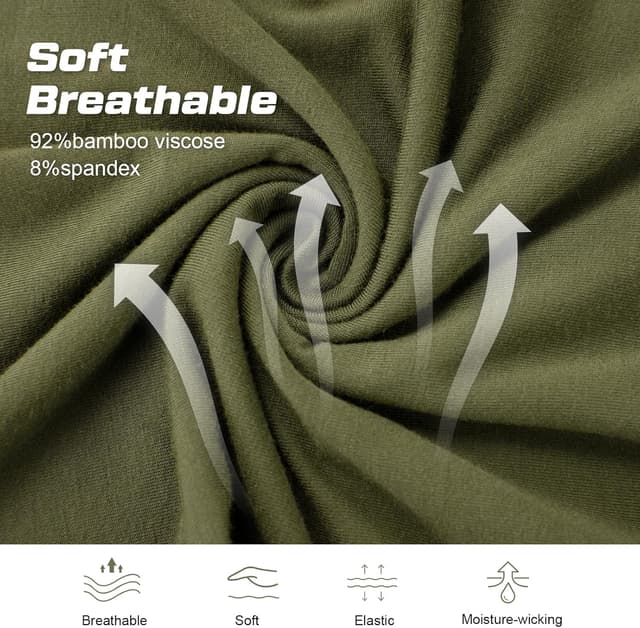 Detalle de BAMBOO COOL Men’s Pajama Bottoms Lounge Sleep Shorts (2-Pack) with Pockets