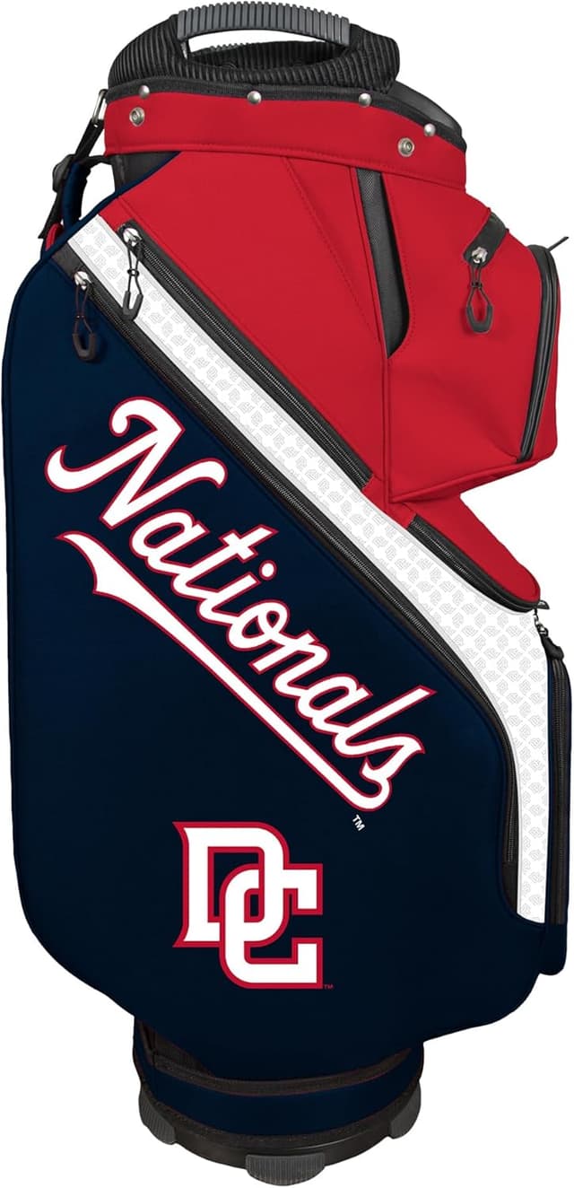 Detalle de Clubhouse Cooler Cart Bag MLB with insulated cooler pocket and magnetic quick-access