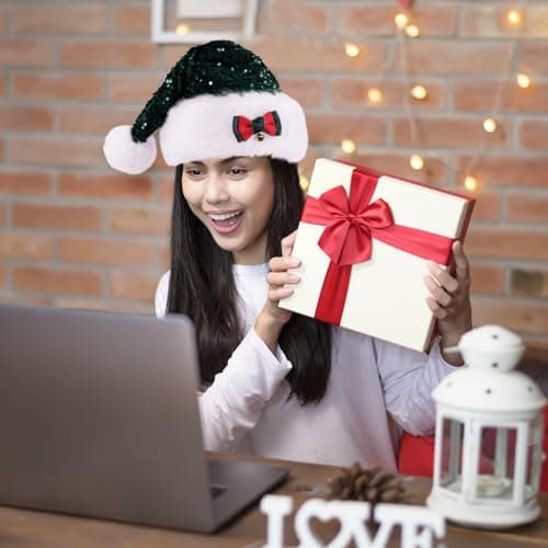 Thumbnail 5 de CITÉTOILE Bonnet de Noël adulte, velour, unisexe 🎄