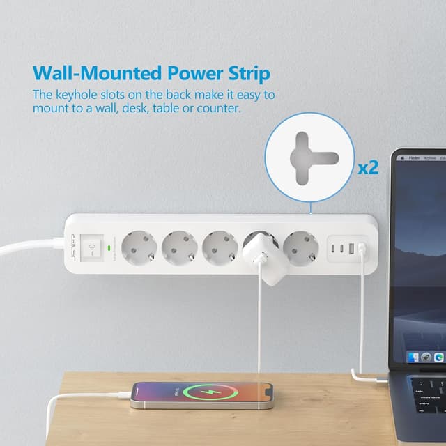 Thumbnail 3 de JSVER Parasurtenseurs Multiprise USB C