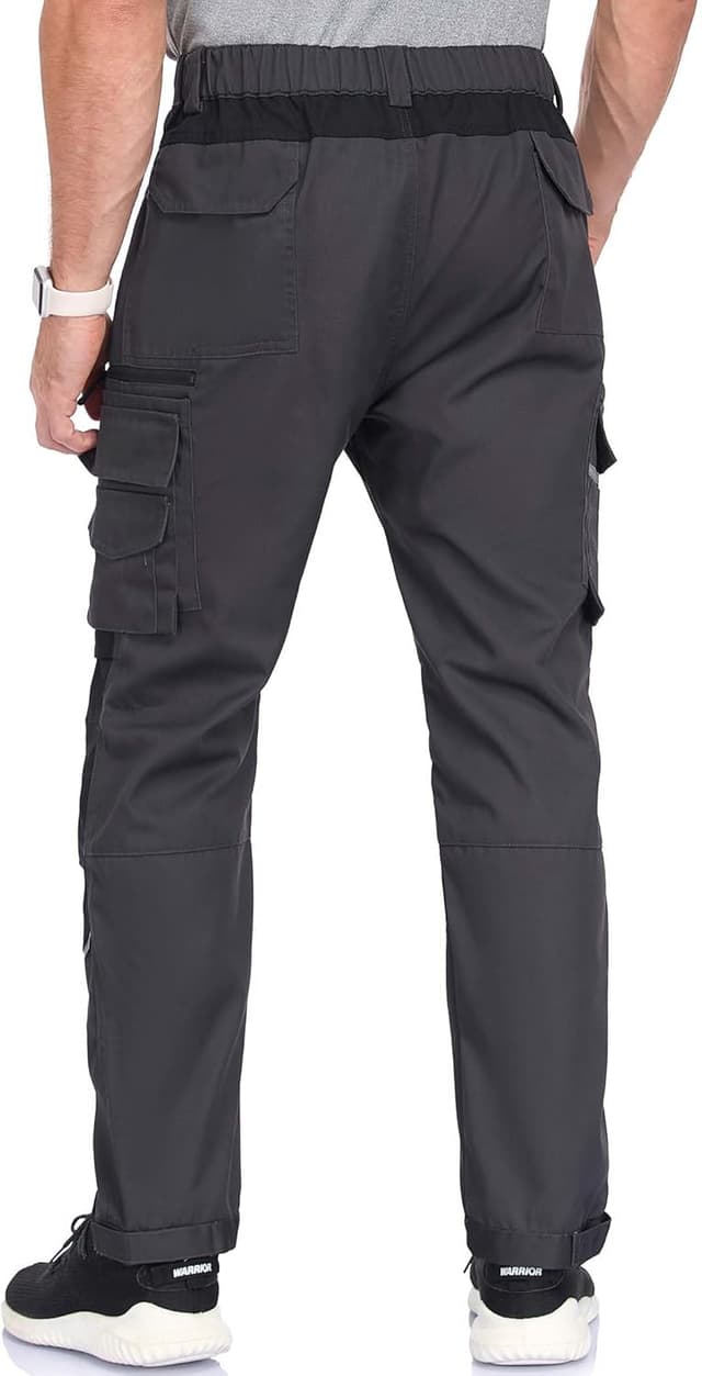 Detalle de Elainone Herren-Arbeitshose mit Kniepolster-Taschen und 6 großen Taschen