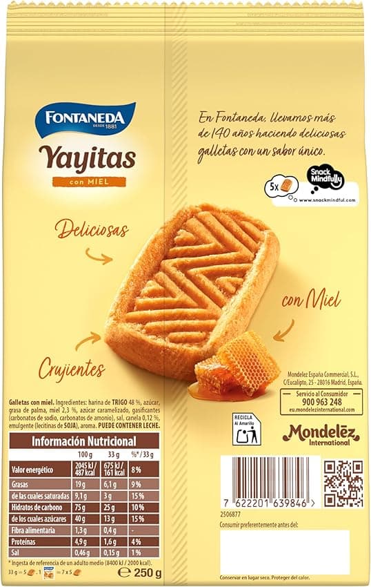 Thumbnail 3 de Fontaneda Yayitas Galletas 14x250 g pack