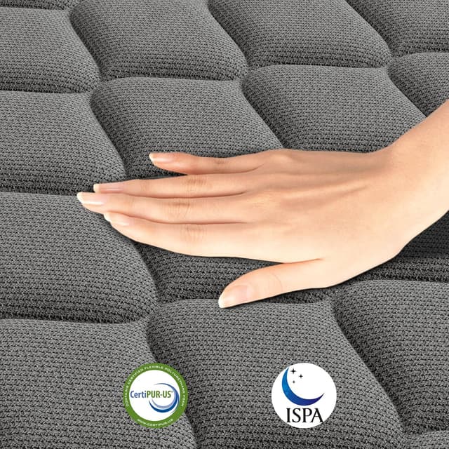 Detalle de DAJIYUHC Single 3FT Hybrid Mattress (90x190cm) – 10 Inch Foam & Spring, medium plush, motion isolating