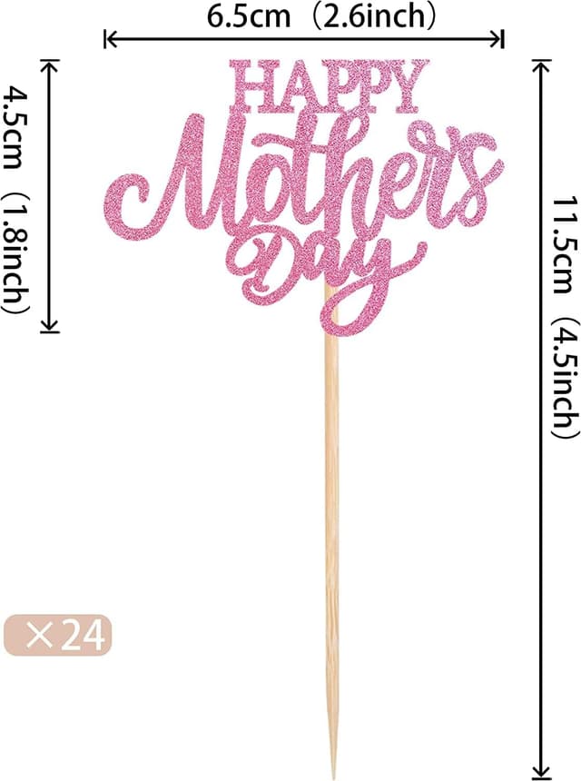 Thumbnail 1 de Xsstarmi Cupcake Toppers 24-Pack Mother's Day