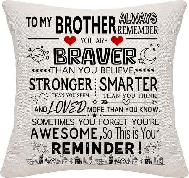 Thumbnail 6 de Bommex Inspirational Cushion Covers for Nephew (45cm x 45cm) – “You are braver than you believe” sports-themed reminder gift