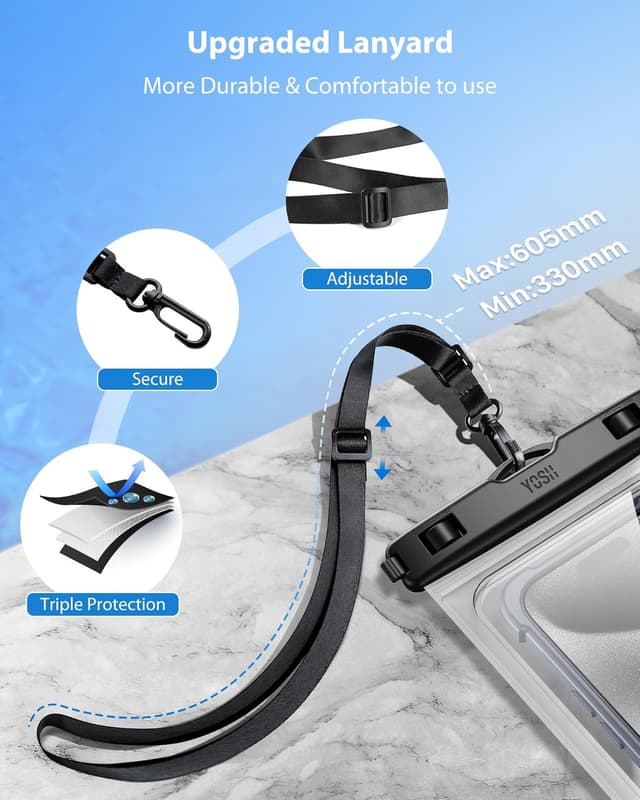 Thumbnail 4 de YOSH Waterproof Phone Pouch 8.5in 2-Pack