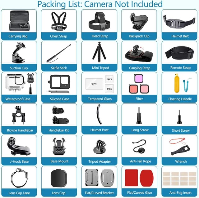 Thumbnail 6 de YAVOCOS 65‑in‑1 Zubehörset für GoPro Hero 13 Black