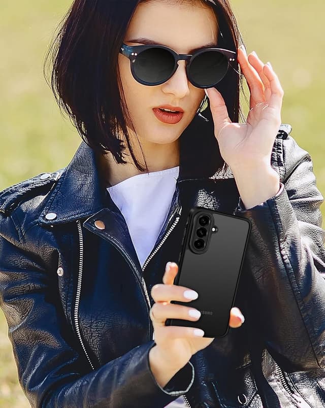 Thumbnail 6 de ivoler 3 in 1 Case for Samsung Galaxy A56 5G with Tempered Glass (Military Protection) – Black