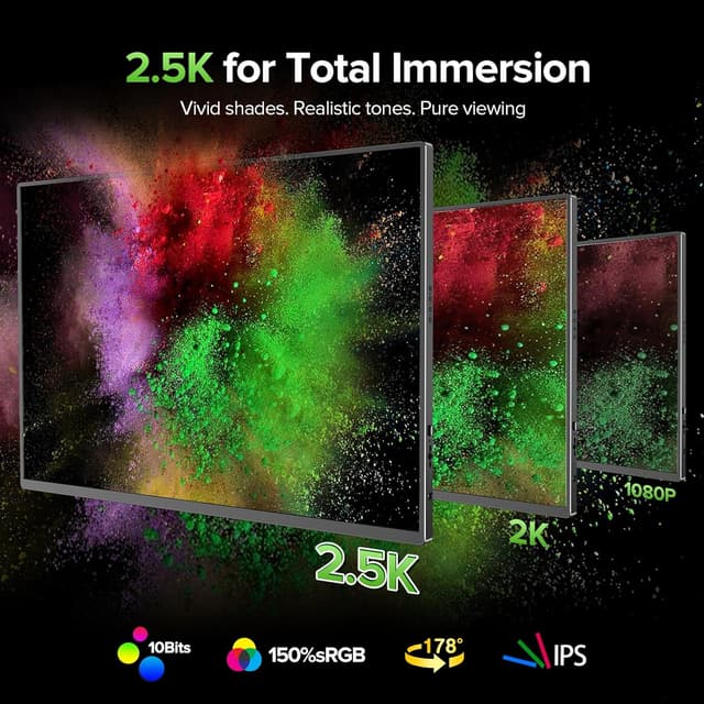 Detalle 2 de EVICIV Portable Monitor 16 Zoll QLED