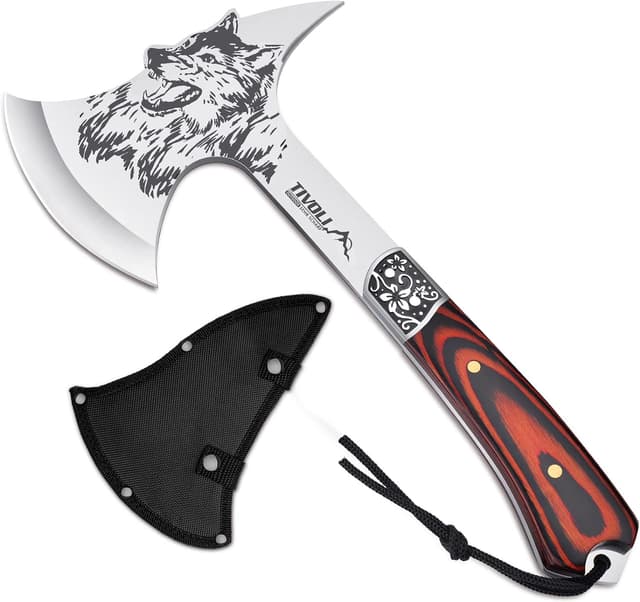 Imagen de Hacha TIVOLI con Motivo de Lobo 28 cm en OfertitasTOP