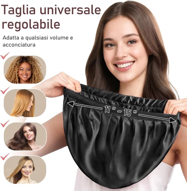 Thumbnail 5 de LitBear 22 Momme cuffia in seta 22 Momme