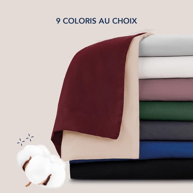 Detalle de Parure de lit Dreamzie 160x200 cm (4 pièces) en microfibre certifiée Oeko-Tex – Gris foncé