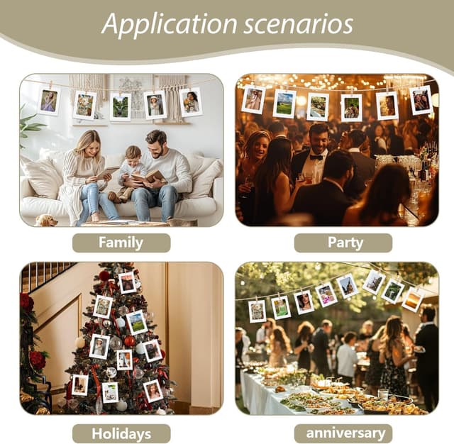 Thumbnail 5 de Puiaxod guirlande photo 40 pièces 📸