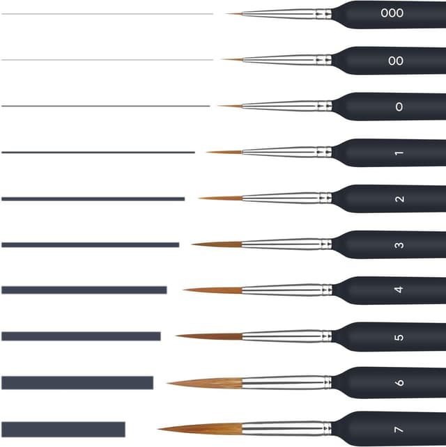 Imagen de Juego de pinceles 10 piezas para pintura acrílica en OfertitasTOP