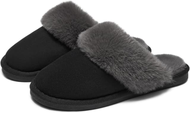 Thumbnail 4 de Misolin Hausschuhe Damen Herren Winter warm fot Pelz Slippers