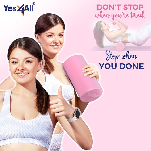 Detalle de Yes4All rullo in schiuma EVA rigido per schiena, tondo per esercizi, yoga e pilates 30/45/60/90 cm