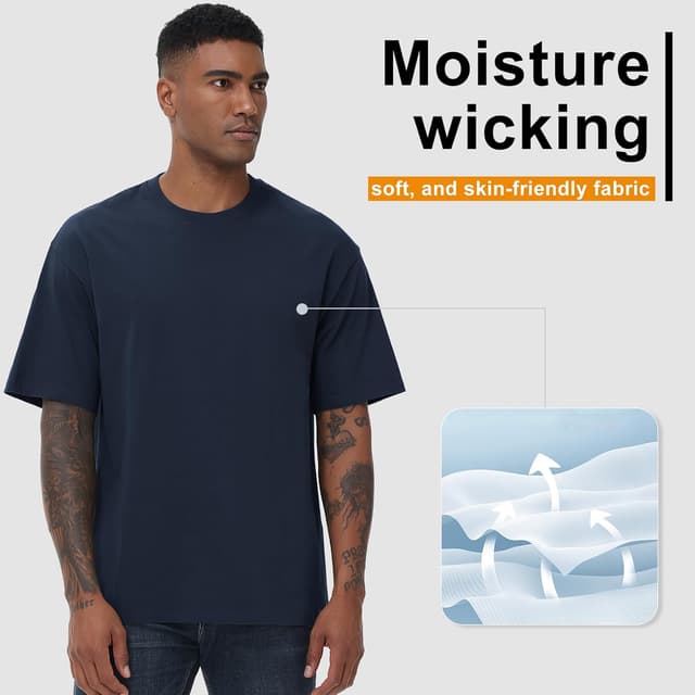 Detalle 1 de T-Shirts Herren Basic Baumwolle 180 g
