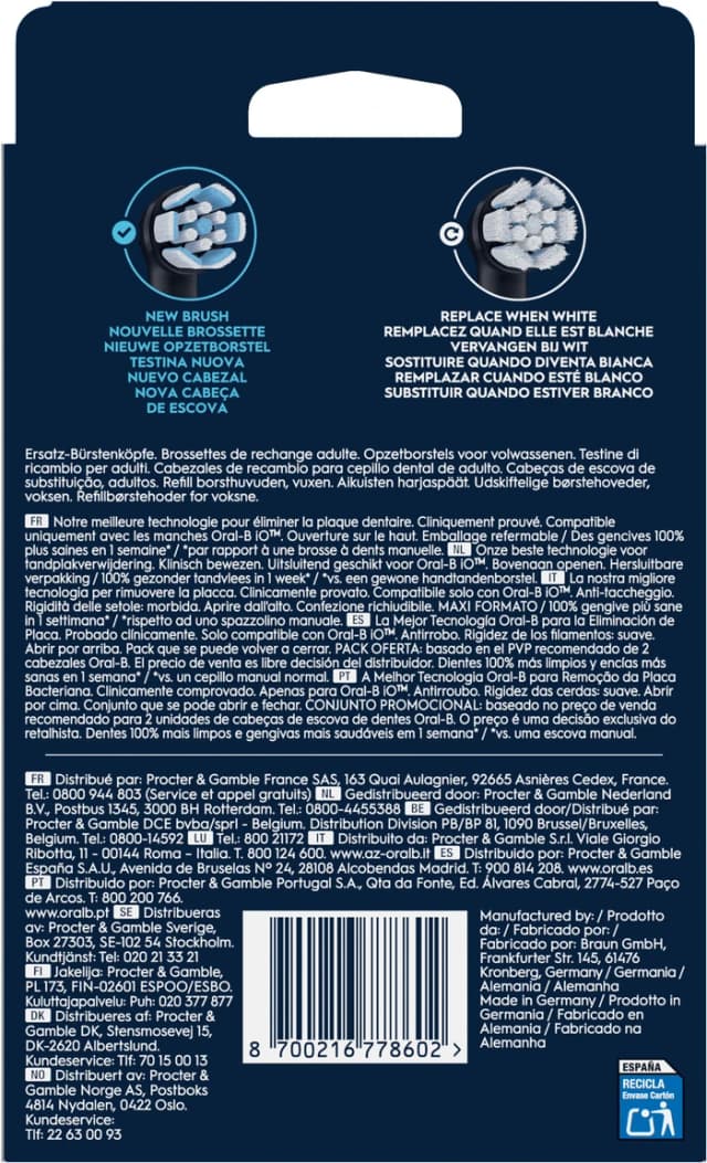 Thumbnail 4 de Oral-B iO Gentle Care Schwarz 8 Stück