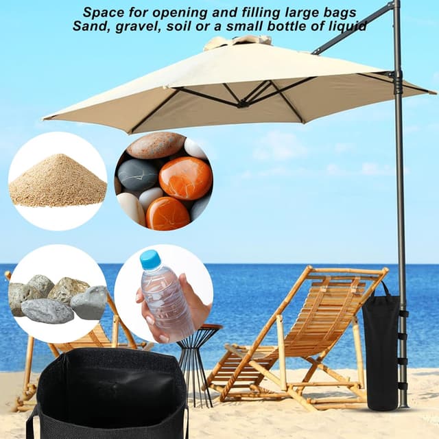 Thumbnail 6 de JASFLY 4er Pavillon-Gewichte als Sandsäcke (Oxford 800D) inkl. 4 Zelt-Nägel, schwarz – für Pop-up-Zelte & Vordächer