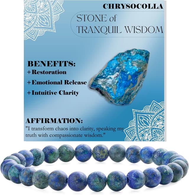 Thumbnail 6 de Bivei Perlenarmband für Frauen mit Yooperlit (6 mm) – elastisch, handgefertigt, Geschenkbox