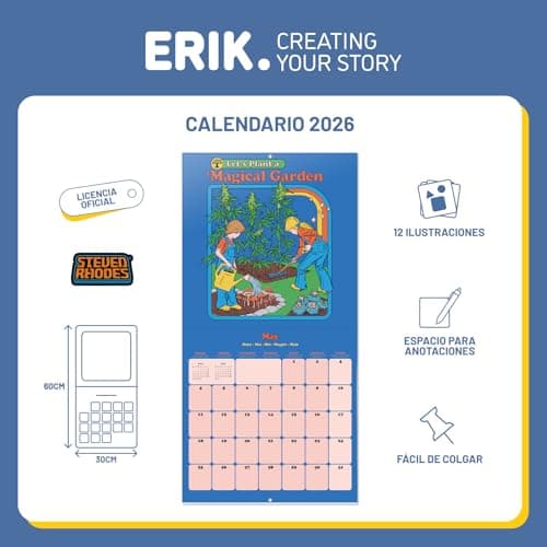 Thumbnail 2 de Grupo Erik Calendario 2026 Steven Rhodes 30x30 cm 📅